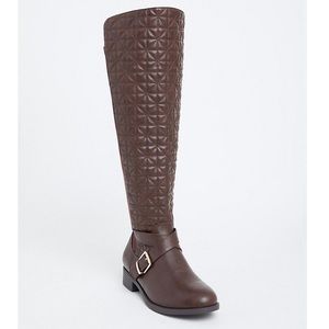 TORRID Brown Quilted Over-the-Knee Boot